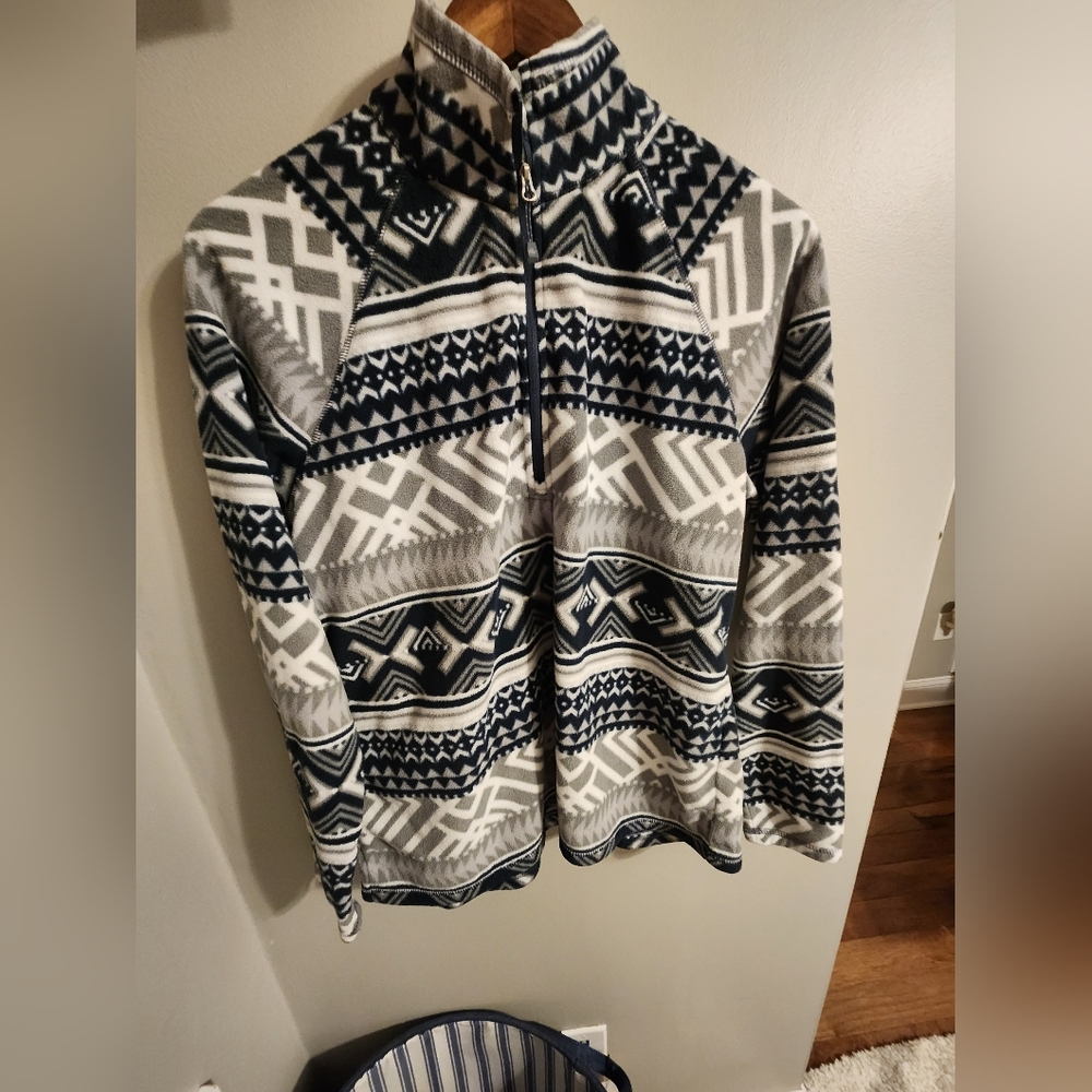 Eddie Bauer twilight blue women's fleece pullover half zip size large - Picture 2 of 9